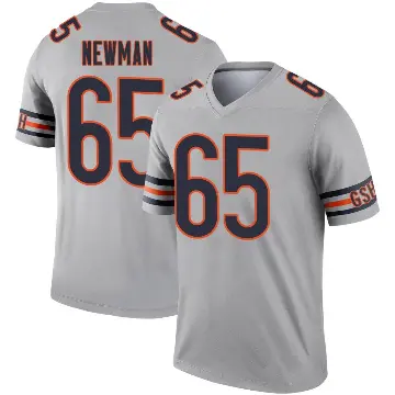 ＃65 Men's Luke Newman Legend Chicago Bears Inverted Silver Jersey