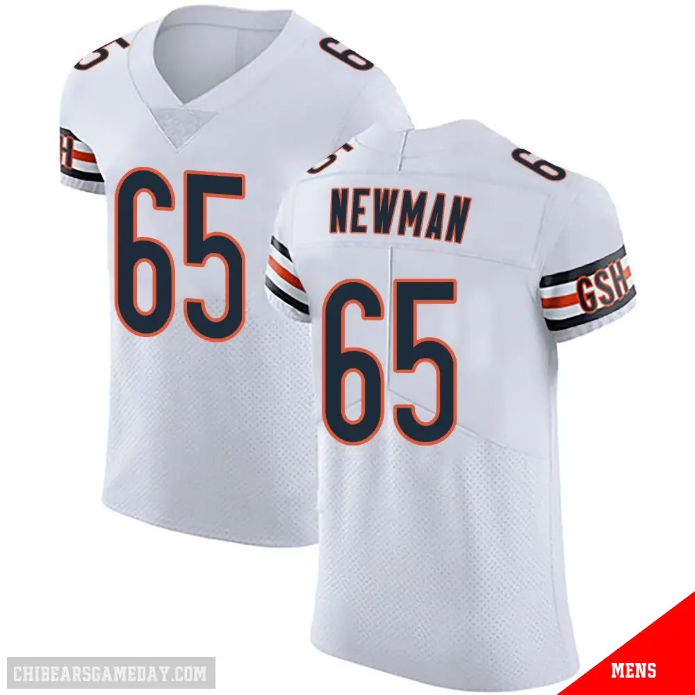 ＃65 Men's Luke Newman White Elite Chicago Bears Vapor Untouchable Jersey