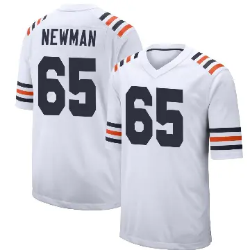 ＃65 Men's Luke Newman White Game Chicago Bears Alternate Classic Jersey