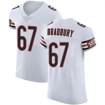 ＃67 Men's Garrett Bradbury White Elite Chicago Bears Vapor Untouchable Jersey