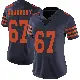 ＃67 Women's Garrett Bradbury Navy Blue Limited Chicago Bears Alternate Vapor Untouchable Jersey