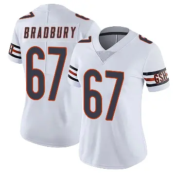 ＃67 Women's Garrett Bradbury White Limited Chicago Bears Vapor Untouchable Jersey