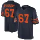 ＃67 Youth Garrett Bradbury Navy Blue Game Chicago Bears Alternate Jersey