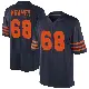＃68 Men's Doug Kramer Jr. Navy Blue Game Chicago Bears Alternate Jersey