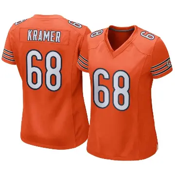 ＃68 Women's Doug Kramer Jr. Orange Game Chicago Bears Alternate Jersey