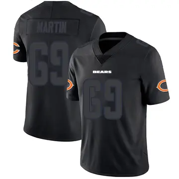 ＃69 Men's Jeremiah Martin Black Impact Limited Chicago Bears Jersey