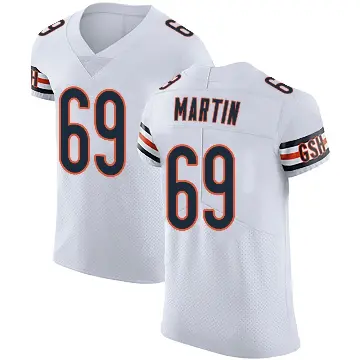 ＃69 Men's Jeremiah Martin White Elite Chicago Bears Vapor Untouchable Jersey