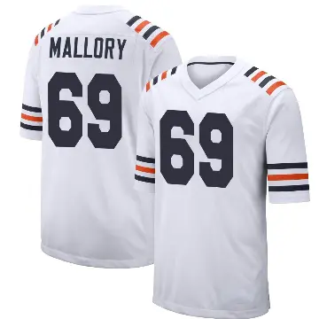 ＃69 Youth Dashaun Mallory White Game Chicago Bears Alternate Classic Jersey