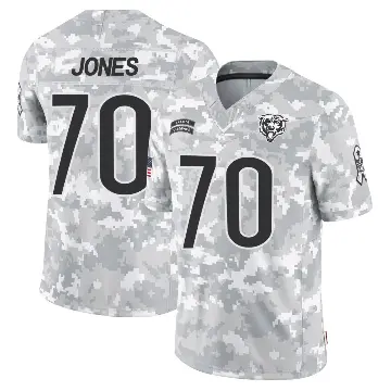 ＃70 Youth Braxton Jones Arctic Camo Limited Chicago Bears 2024 Salute to Service Jersey