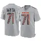 ＃71 Men's Ryan Bates Gray Game Chicago Bears Atmosphere Fashion Jersey