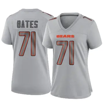 ＃71 Women's Ryan Bates Gray Game Chicago Bears Atmosphere Fashion Jersey