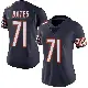 ＃71 Women's Ryan Bates Navy Limited Chicago Bears Team Color Vapor Untouchable Jersey