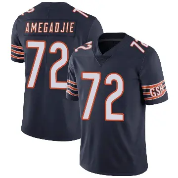 ＃72 Men's Kiran Amegadjie Navy Limited Chicago Bears Team Color Vapor Untouchable Jersey