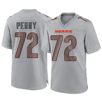 ＃72 Men's William Perry Gray Game Chicago Bears Atmosphere Fashion Jersey