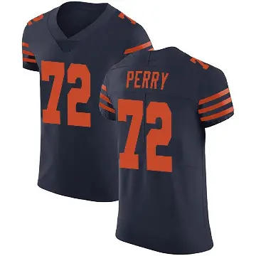 ＃72 Men's William Perry Navy Blue Elite Chicago Bears Alternate Vapor Untouchable Jersey