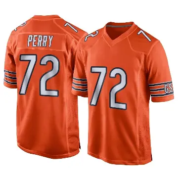 ＃72 Youth William Perry Orange Game Chicago Bears Alternate Jersey
