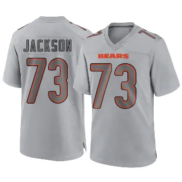 ＃73 Men's Jonah Jackson Gray Game Chicago Bears Atmosphere Fashion Jersey