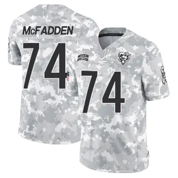 ＃74 Men's Jordan McFadden Arctic Camo Limited Chicago Bears 2024 Salute to Service Jersey