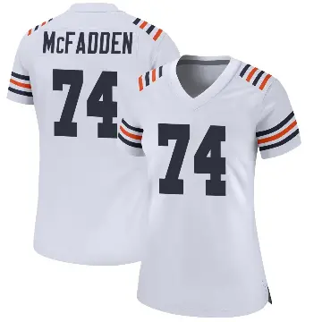 ＃74 Women's Jordan McFadden White Game Chicago Bears Alternate Classic Jersey
