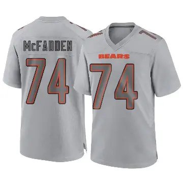 ＃74 Youth Jordan McFadden Gray Game Chicago Bears Atmosphere Fashion Jersey
