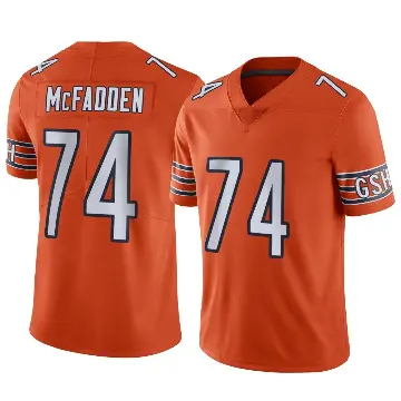 ＃74 Youth Jordan McFadden Orange Limited Chicago Bears Alternate Vapor Jersey