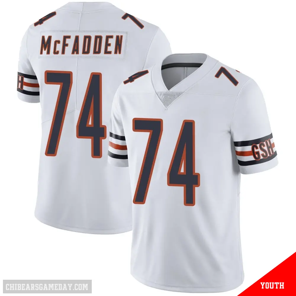 ＃74 Youth Jordan McFadden White Limited Chicago Bears Vapor Untouchable Jersey