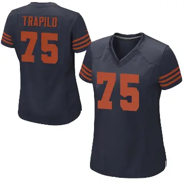 ＃75 Women's Ozzy Trapilo Navy Blue Game Chicago Bears Alternate Jersey