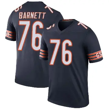 ＃76 Men's Caden Barnett Navy Legend Chicago Bears Color Rush Jersey