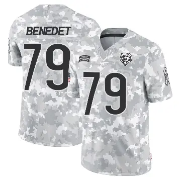 ＃79 Men's Theo Benedet Arctic Camo Limited Chicago Bears 2024 Salute to Service Jersey