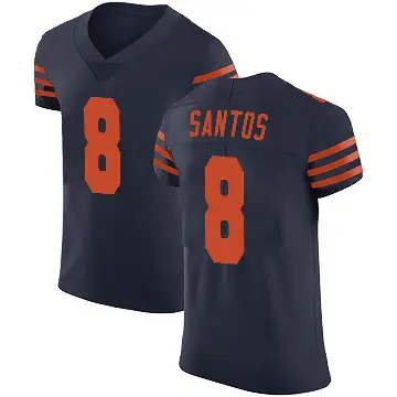 ＃8 Men's Cairo Santos Navy Blue Elite Chicago Bears Alternate Vapor Untouchable Jersey