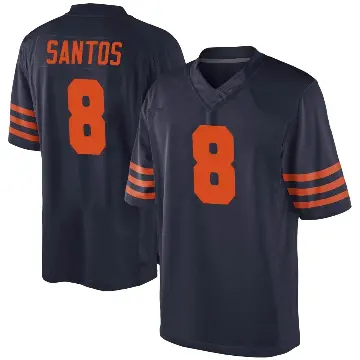 ＃8 Men's Cairo Santos Navy Blue Game Chicago Bears Alternate Jersey