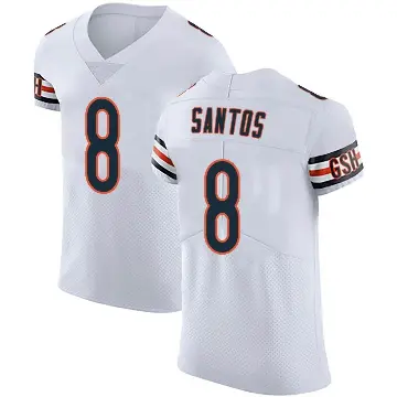 ＃8 Men's Cairo Santos White Elite Chicago Bears Vapor Untouchable Jersey