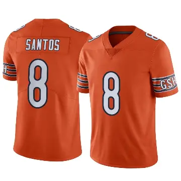 ＃8 Youth Cairo Santos Orange Limited Chicago Bears Alternate Vapor Jersey
