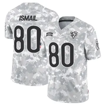 ＃80 Men's Qadir Ismail Arctic Camo Limited Chicago Bears 2024 Salute to Service Jersey
