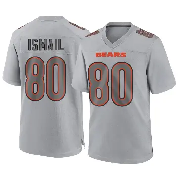 ＃80 Men's Qadir Ismail Gray Game Chicago Bears Atmosphere Fashion Jersey