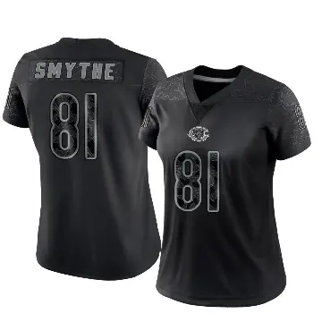 ＃81 Women's Durham Smythe Black Limited Chicago Bears Reflective Jersey