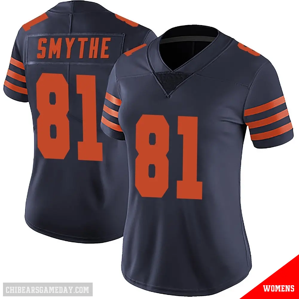 ＃81 Women's Durham Smythe Navy Blue Limited Chicago Bears Alternate Vapor Untouchable Jersey