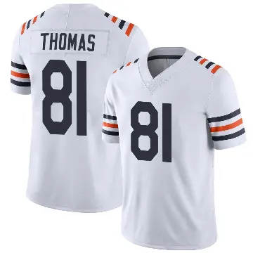 ＃81 Youth Zavion Thomas White Limited Chicago Bears Alternate Classic Vapor Jersey