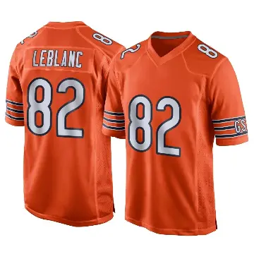 ＃82 Men's Peter LeBlanc Orange Game Chicago Bears Alternate Jersey