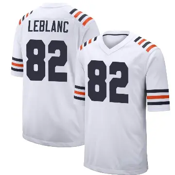 ＃82 Men's Peter LeBlanc White Game Chicago Bears Alternate Classic Jersey