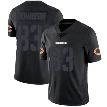 ＃83 Men's JP Richardson Black Impact Limited Chicago Bears Jersey