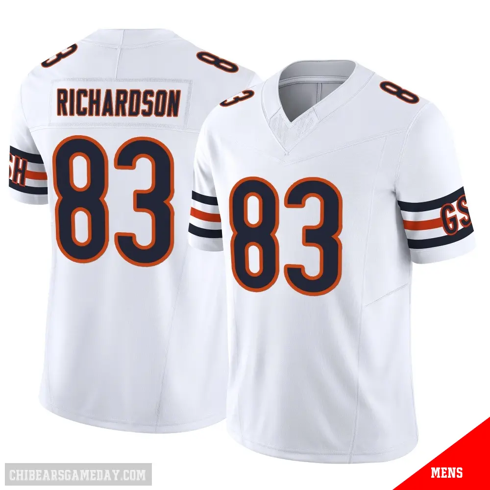 ＃83 Men's JP Richardson White Limited Chicago Bears Vapor F.U.S.E. Jersey