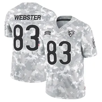 ＃83 Men's Nsimba Webster Arctic Camo Limited Chicago Bears 2024 Salute to Service Jersey