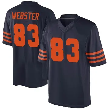 ＃83 Men's Nsimba Webster Navy Blue Game Chicago Bears Alternate Jersey