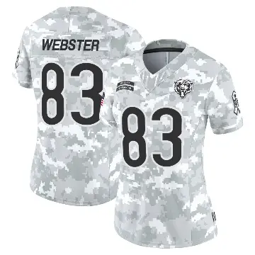 ＃83 Women's Nsimba Webster Arctic Camo Limited Chicago Bears 2024 Salute to Service Jersey
