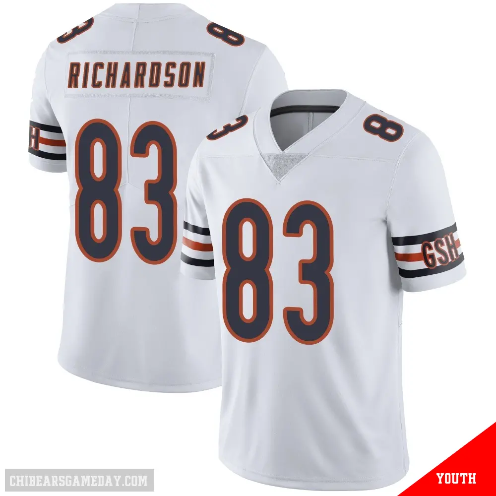 ＃83 Youth JP Richardson White Limited Chicago Bears Vapor Untouchable Jersey