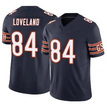 ＃84 Men's Colston Loveland Navy Limited Chicago Bears Vapor F.U.S.E. Jersey