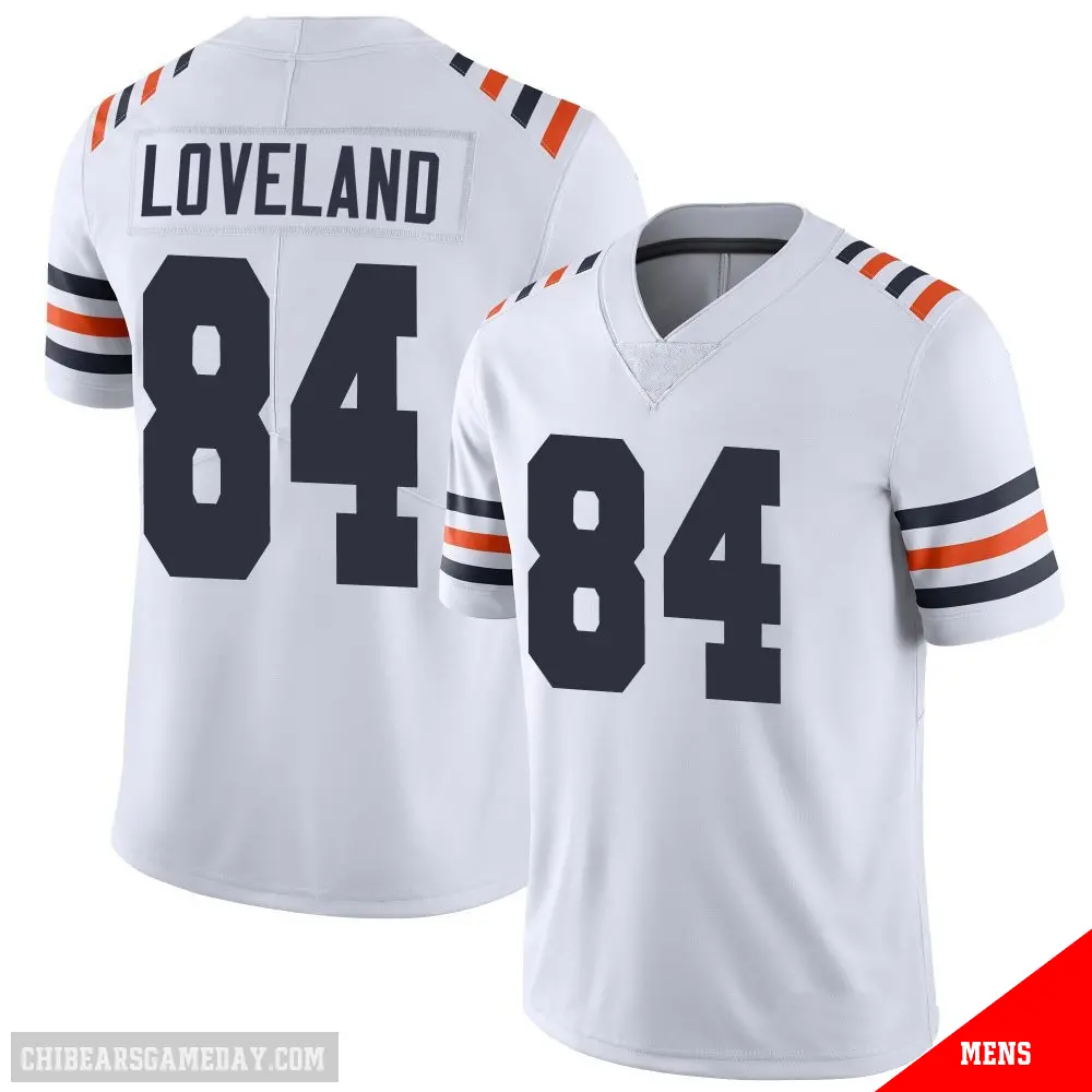 84 Men's Colston Loveland White Limited Chicago Bears Alternate