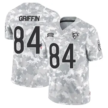 ＃84 Men's Ryan Griffin Arctic Camo Limited Chicago Bears 2024 Salute to Service Jersey