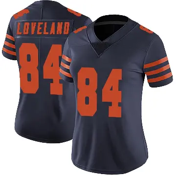 ＃84 Women's Colston Loveland Navy Blue Limited Chicago Bears Alternate Vapor Untouchable Jersey